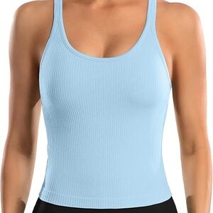 Women’s ribbed workout tank top